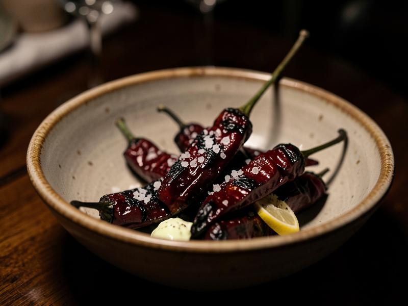 Charred Padrón Peppers